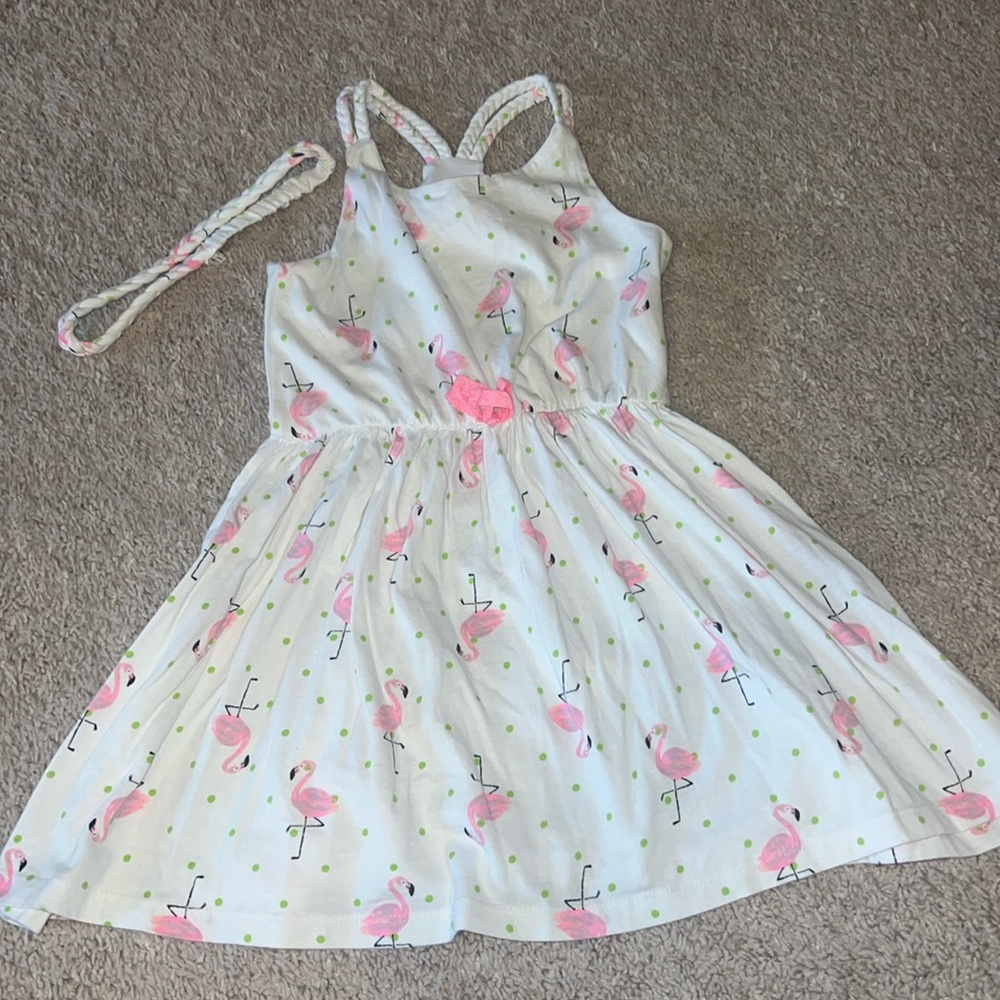 Little Girls Flamingo Dress